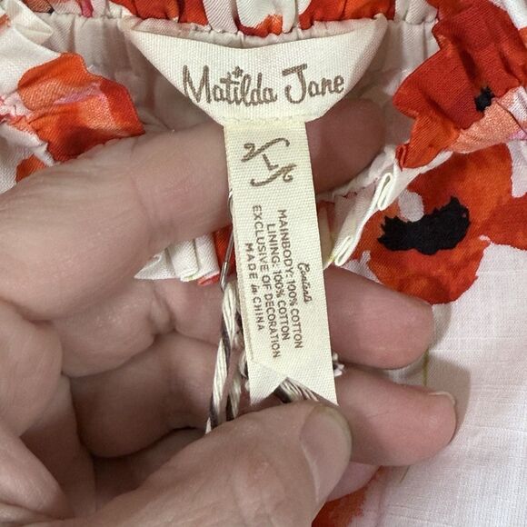 NEW Matilda Jane Enchanted Garden Summer Siesta Poppy Maxi Dress Size L Preppy - Picture 3 of 11